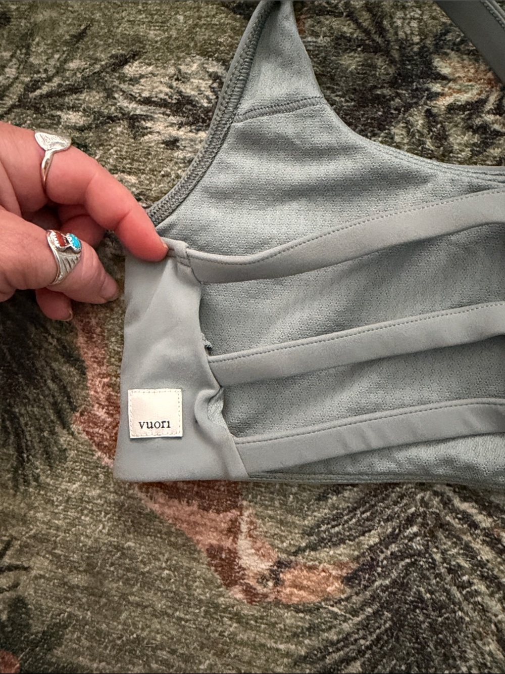 Vuori Light Gray Athletic Bralette